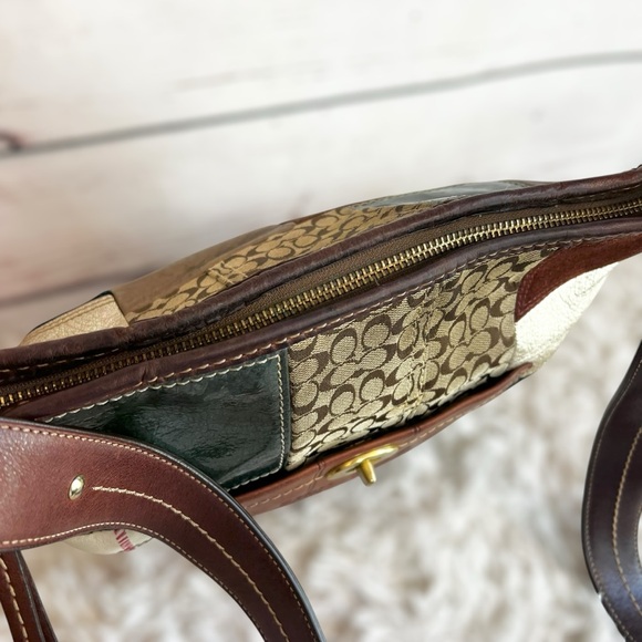 Coach Holiday Patchwork Bleecker Duffle Shoulder Bag Y2k - Picture 7 of 17